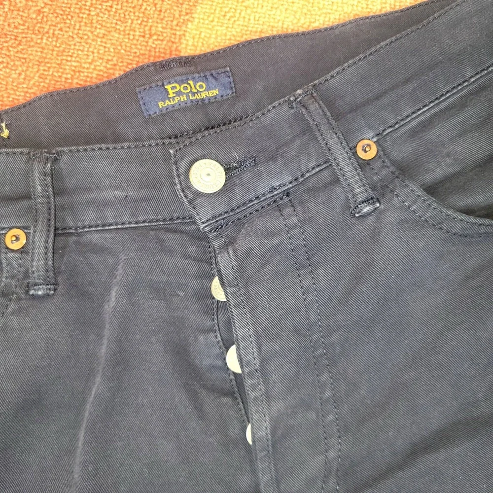 Polo Ralph Lauren Men's 29x34 Blue Button Fly‎ Straight Leg Pants Trousers